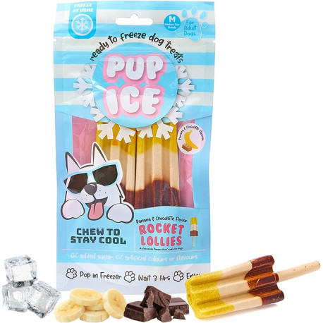 Pup Ice Rocket Lollies Banán & Csokoládé (M) 2 db/ 90g