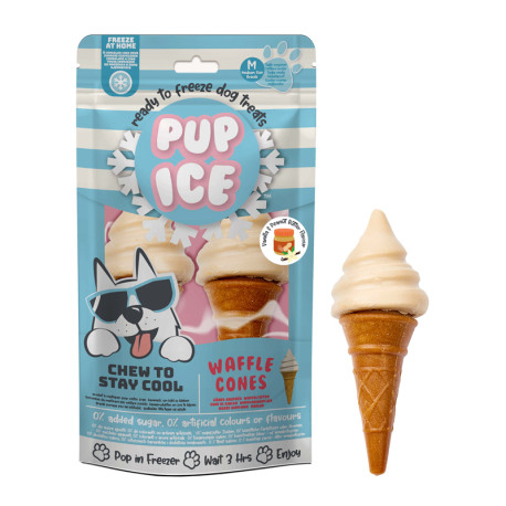Pup Ice Waffle Cones Vanília & Mogyoróvaj (M) 2db 110g