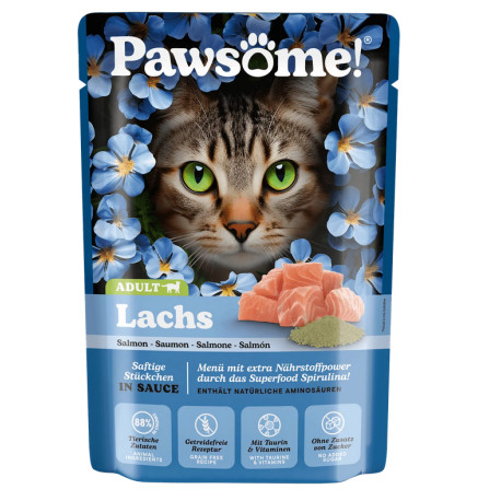 Pawsome!® Lazac felnőtt macskáknak 85g