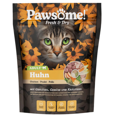 Pawsome!® Fresh & Dry Csirke szárazeledel felnőtt macskáknak