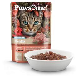 Pawsome!® Senior Borjú idős macskáknak 85g