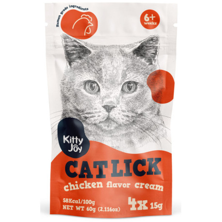 Kitty Joy Cat Lick - Csirke krém 4 * 15 g