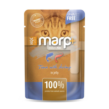 Marp Holistic Plus Cat Pouch – Tonhal garnélával zselében 55g