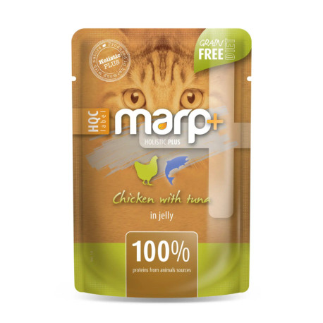 Marp Holistic Plus Cat Pouch – Csirke tonhallal zselében 55g