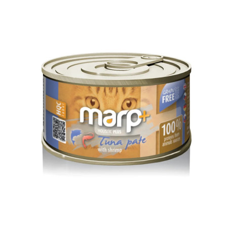 Marp Holistic Plus Cat – Tonhalpástétom garnélával 70g