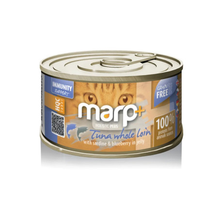 Marp Holistic Plus Cat – Tonhalfilé szardíniával és áfonyával zselében 70g