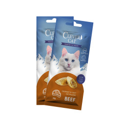 Clever Cat Pillows beef - marhaízű töltött, ropogós jutalomfalat cicáknak 30g