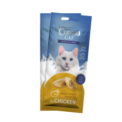 Clever Cat Pillows catnip - csirkehús ízű töltött, ropogós jutalomfalat cicáknak 30g