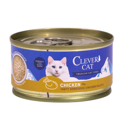 Clever Cat Shredded Chicken 70 g – tépett csirkehús ízletes szószban