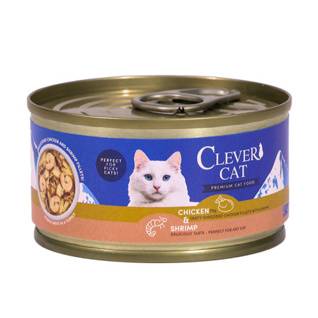 Clever Cat Shredded Chicken 70 g – tépett csirkehús ízletes szószban