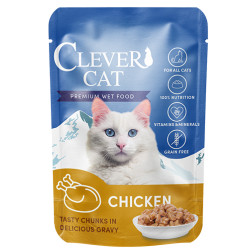 Clever Cat Premium Wet Food Chicken - csirkés falatok szószban 85 g