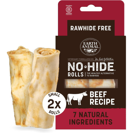 Eart Animal No-Hide Beef Rolls - marhahúsos rágótekercs 2db, S méret