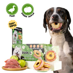 UNIQ PETS Kollagénes fánk kacsahússal és almával 7cm (10db)