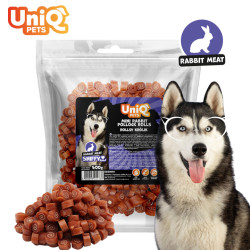 UNIQ PETS Nyúlhúsos-halas tekercsek kutyáknak – 500 g