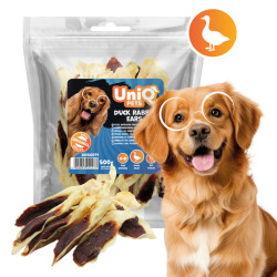 UNIQ PETS Kacsahússal töltött nyúlfülek kutyáknak – 500 g